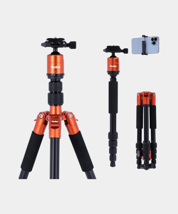 Rollei trépied de voyage léger en aluminium