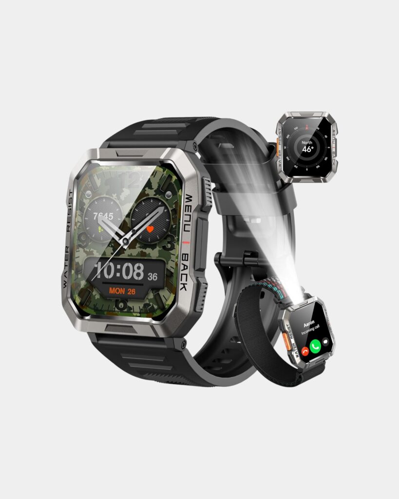 Montre connectée militaire pour homme